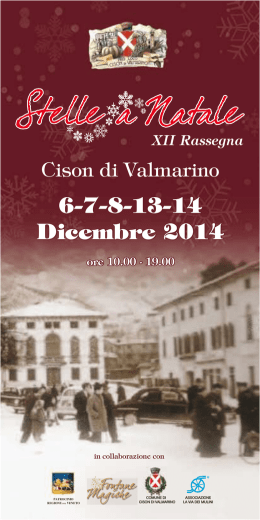 6-7-8-13-14 Dicembre 2014 6-7-8-13