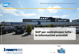 SAP per centralizzare tutte le informazioni aziendali