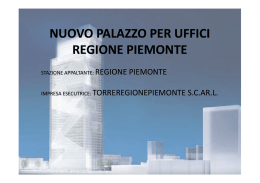 Slide di presentazione - Consiglio Regionale del Piemonte