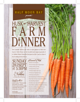 Farm to table flyer