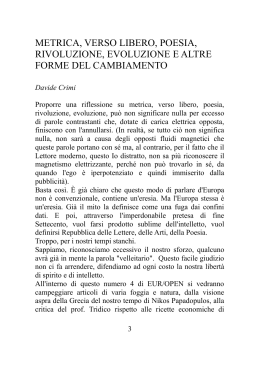 metrica, verso libero, poesia, rivoluzione