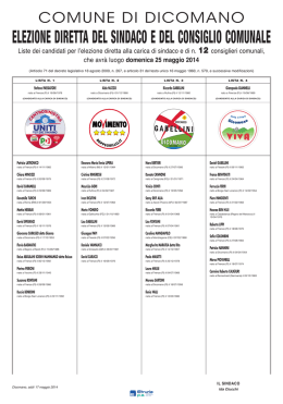 Manifesto candidati e simboli elezioni comunali 2014