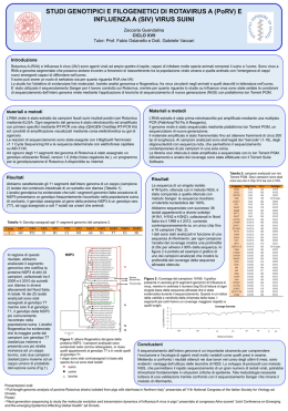 (PoRV) e influenza a (SIV) - Dipartimento di Scienze Mediche
