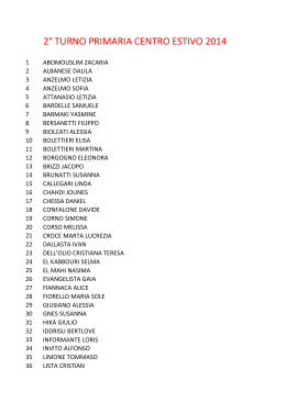 2&deg; TURNO PRIMARIA CENTRO ESTIVO 2014