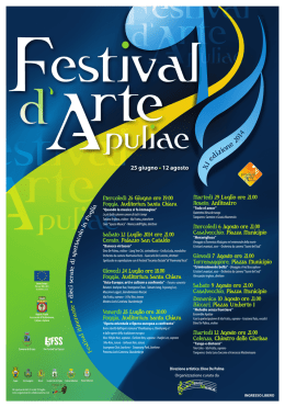 X I edizione 2014 - Festival Apuliae