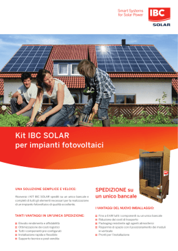 Kit IBC SOLAR per impianti fotovoltaici