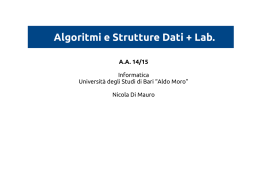 Algoritmi e Strutture Dati + Lab.