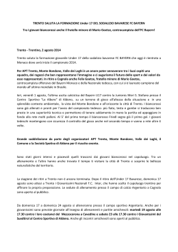 02.08.14 trento saluta la formazione under 17 del bayern