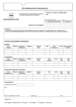 D.D. n. 156 - Regione Basilicata