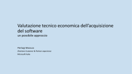Microsoft Italia: “Software Licensing: valutazione di