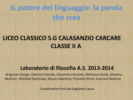 Diapositiva 1 - Il Liceo Calasanzio