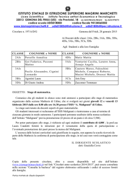 197 CIRC Stage di matematica