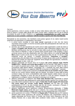 Lettera fine anno 2014 - Vela Club Marotta asd