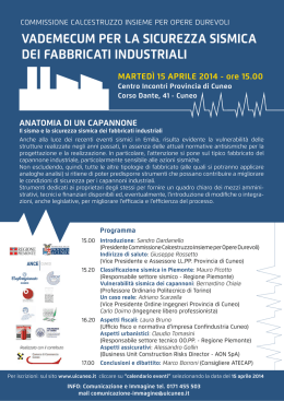 Il sisma e la - Unione Industriali Cuneo