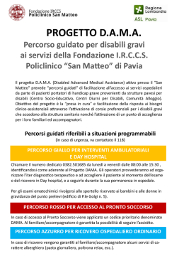 Progetto D.A.M.A. - IRCCS Policlinico San Matteo