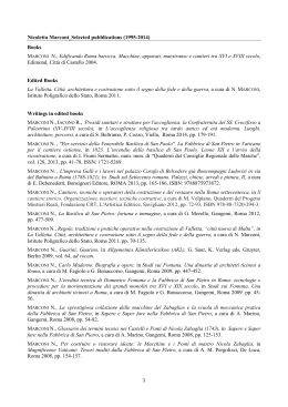 1 Nicoletta Marconi_Selected pubblications (1995