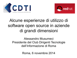 A. Musumeci - Open Source Day 2014