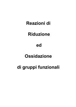 21_Ossidazione e Riduzione di Gruppi Funzionali - e