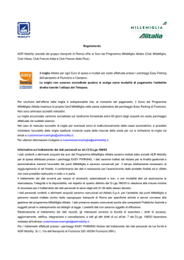 Regolamento ADR Mobility (società del gruppo Aeroporti di Roma