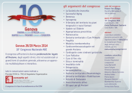 Genova 26/29 Marzo 2014 - Associazione Geriatri Extraospedalieri
