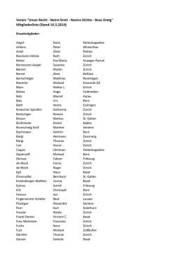 Mitgliederliste (Stand 14.3.2014) - Unser