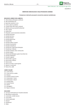 tabelle merceologiche per i partecipanti
