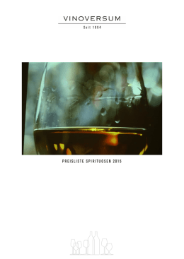 PREISLISTE SPIRITUOSEN 2015