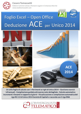 Deduzione ACE per Unico 2014 - Il Commercialista Telematico