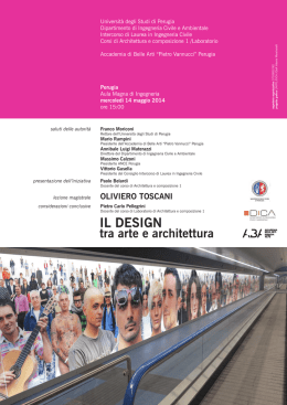 Il design tra arte e architettura - Dipartimento di Ingegneria Civile ed