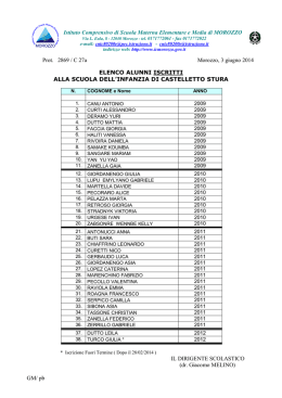 Castelletto Stura Iscritti a.s.2014-2015