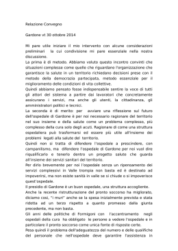 Relazione Convegno Gardone vt 30 ottobre 2014