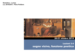 Slides della lezione - Seminario di Semiotica visiva