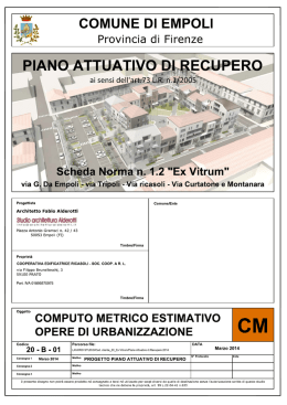 Computo metrico Opere di Urbanizzazione Pubbliche