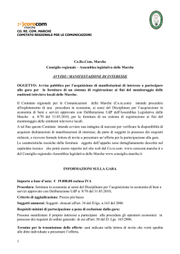 1 Co.Re.Com. Marche Consiglio regionale &ndash; Assemblea legislativa