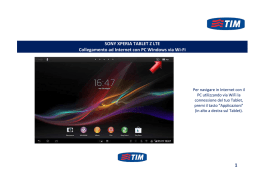 SONY XPERIA TABLET Z LTE - Collegamento ad Internet con