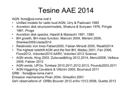Tesine AAE 2014 - INAF-Osservatorio Astronomico di Roma