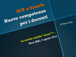 ICT a Scuola Nuove competenze per i docenti