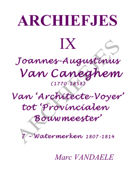 9 J.-A. VAN CANEGHEM - 7- WATERMERKEN 1807