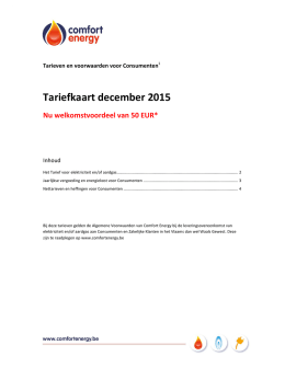 Tariefkaart December 2015 - Plus Vast2j Consument