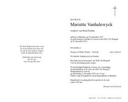 Vanhalewyck Mariette brief