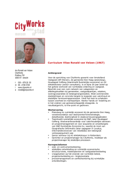 CV Ronald van Velzen