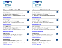 overzicht zitdagen DMW vanaf 1 sept 2015 tot 31 dec2015