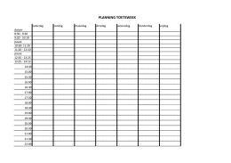 planning toetsweek - Montessori Vaklyceum Groningen