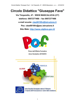 POF 2015-16  - Scuola Fava Mascalucia