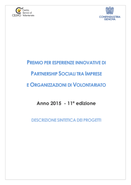 Libretto progetti presentati
