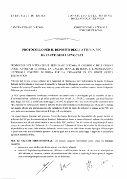 protocollo deposito atti via pec per avvocati