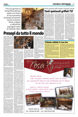 Presepi da tutto il mondo