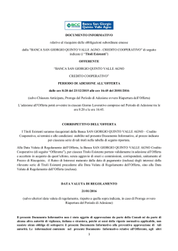 1 DOCUMENTO INFORMATIVO relativo al riacquisto delle