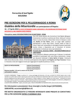 PELLEGRINAGGIO 2016 a Roma - Parrocchia Sant`Egidio della