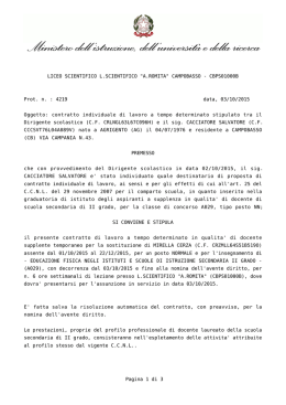 contratto cacciatore - Liceo Scientifico "A.Romita"